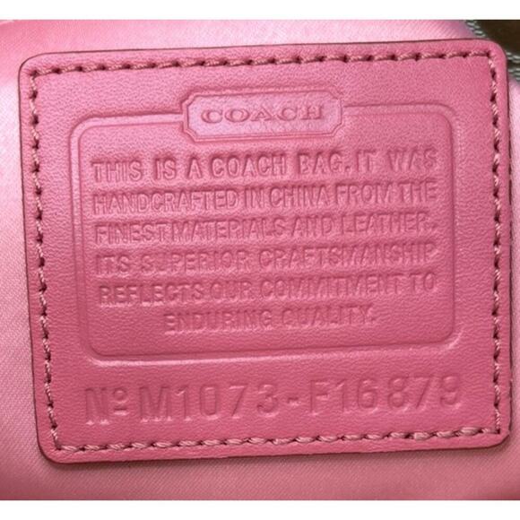 Y2K Coach F16879 Signature Floral Carly Hobo Bag & Corner Zip Wallet - Picture 12 of 13